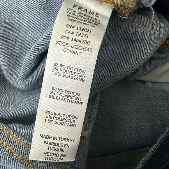 FRAME Womens size 33 Le Garçon Crop Covant Denim Jeans LGJC6540 - Picture 13 of 13
